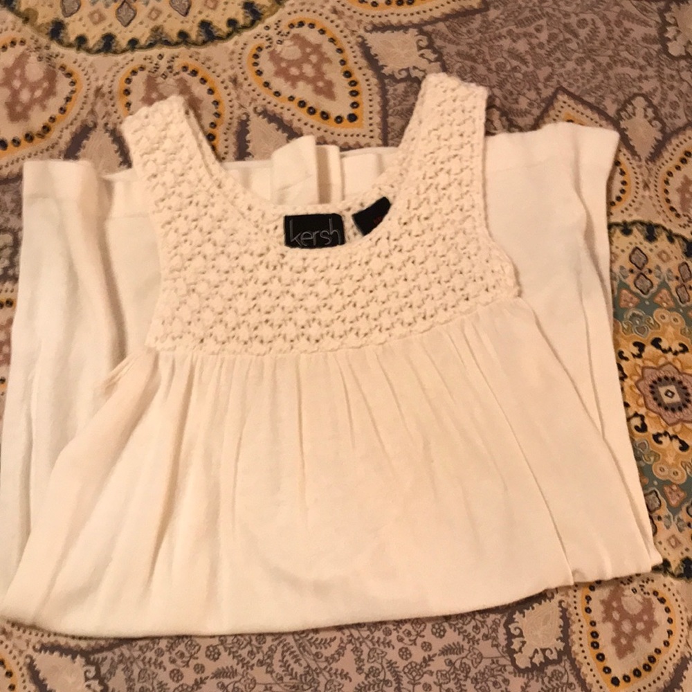 Cream baby doll tank